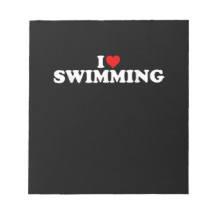 I Liebe Schwimmen - Herz Notizblock