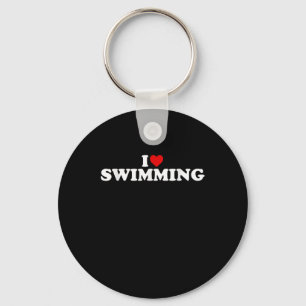 I Liebe Schwimmen - Herz Schlüsselanhänger