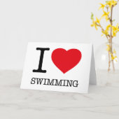 I LIEBE SCHWIMMEN KARTE (Gelbe Blume)