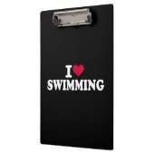 I Liebe schwimmen Klemmbrett (Links)
