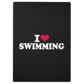I Liebe schwimmen Klemmbrett (Rückseite)