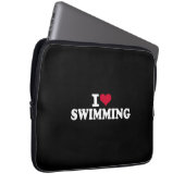 I Liebe schwimmen Laptopschutzhülle (Vorne Rechts)