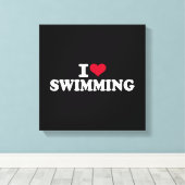 I Liebe schwimmen Leinwanddruck (Insitu (Holzboden))