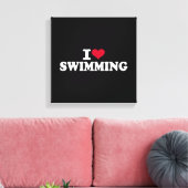 I Liebe schwimmen Leinwanddruck (Insitu (Wohnzimmer))
