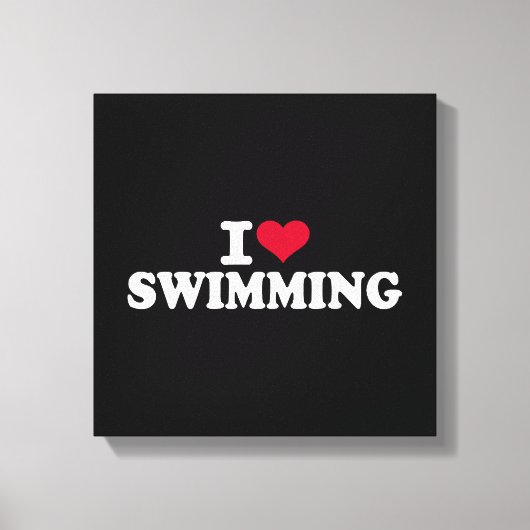 I Liebe schwimmen Leinwanddruck (Vorderseite)