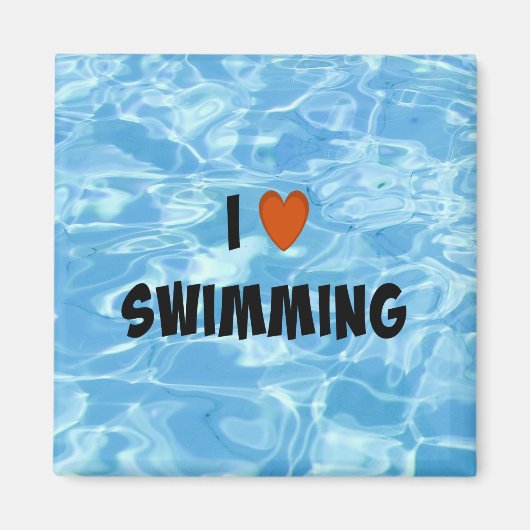 I Liebe Schwimmen Magnet (Vorne)