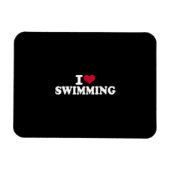 I Liebe schwimmen Magnet (Horizontal)