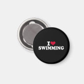 I Liebe schwimmen Magnet (Vorderseite/Rückseite)