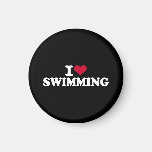 I Liebe schwimmen Magnet (Vorne)