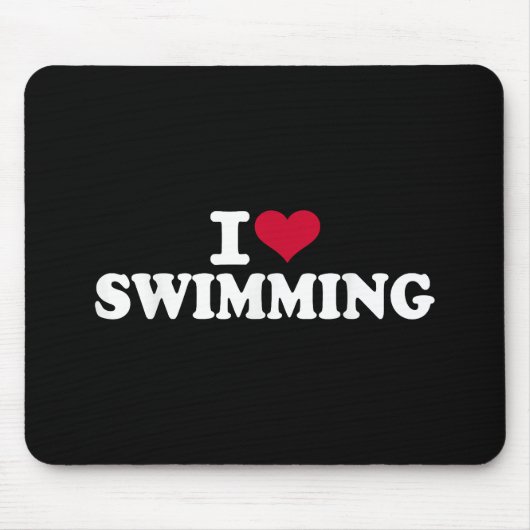 I Liebe schwimmen Mousepad (Vorne)