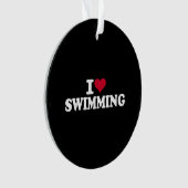 I Liebe schwimmen Ornament (Vorderseite)