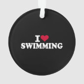 I Liebe schwimmen Ornament (Rückseite)
