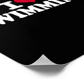 I Liebe schwimmen Poster (Ecke)