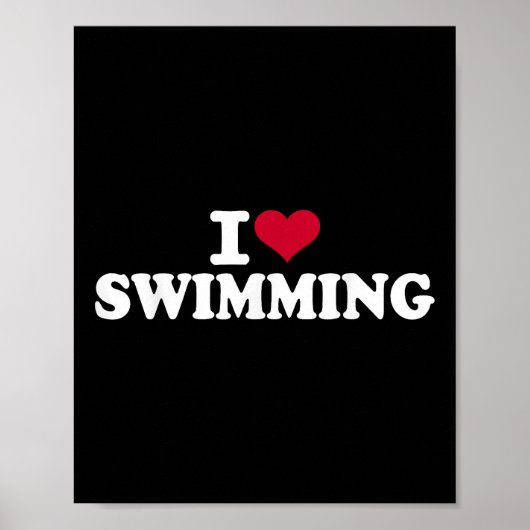 I Liebe schwimmen Poster (Vorne)