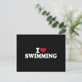 I Liebe schwimmen Postkarte (Stehend Vorderseite)