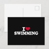 I Liebe schwimmen Postkarte (Vorne/Hinten)