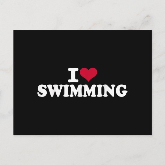 I Liebe schwimmen Postkarte (Vorderseite)