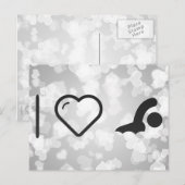 I Liebe Schwimmen Postkarte (Vorne/Hinten)