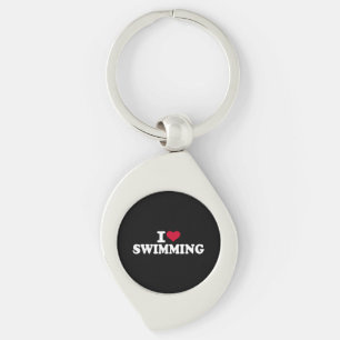 I Liebe schwimmen Schlüsselanhänger