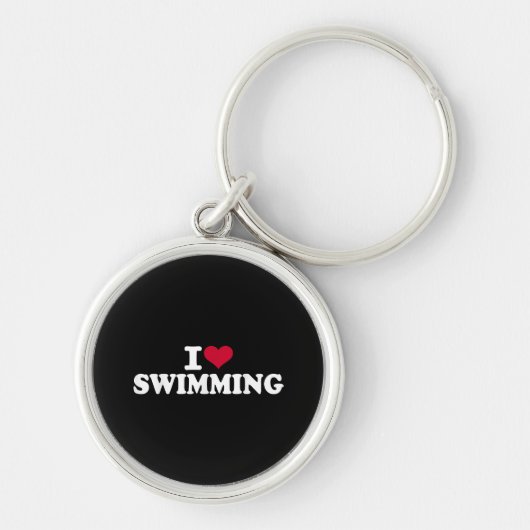 I Liebe schwimmen Schlüsselanhänger (Vorne)