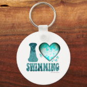 I Liebe Schwimmen Schlüsselanhänger (Vorderseite)