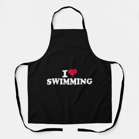 I Liebe schwimmen Schürze (Vorderseite)