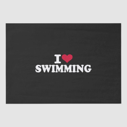 I Liebe schwimmen Seidenpapier (Vorderseite)