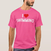 I Liebe Schwimmen T-Shirt (Vorderseite)
