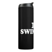 I Liebe schwimmen Thermosbecher (Nach links gedreht)