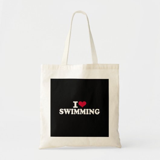 I Liebe schwimmen Tragetasche (Vorne)