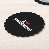 I Liebe schwimmen Untersetzer (angewinkelt)