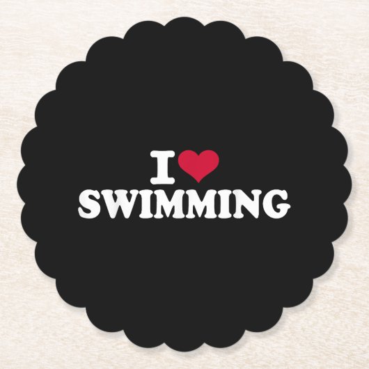 I Liebe schwimmen Untersetzer (Vorderseite)