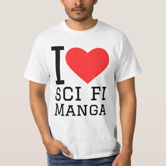 I Liebe sci fi manga T-Shirt (Vorderseite)