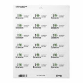 I Liebe Science Adressaufkleber (Vorne)