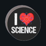 I Liebe Science Car Magnet<br><div class="desc">Ein cooler Magnet für Lehrer aus der Wissenschaft,  der ein phantastisches I Liebe Science-Muster mit einem roten Herz und einem Atom-Modell aufweist.</div>