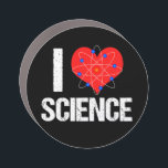 I Liebe Science Car Magnet<br><div class="desc">Ein cooler Magnet für Lehrer aus der Wissenschaft, der ein phantastisches I Liebe Science-Muster mit einem roten Herz und einem Atom-Modell aufweist.</div>