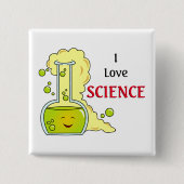 I Liebe Science Chemie Flasche Button (Vorderseite)