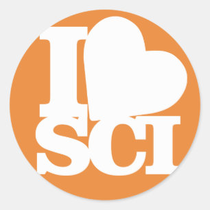 I Liebe Science Circle Aufkleber