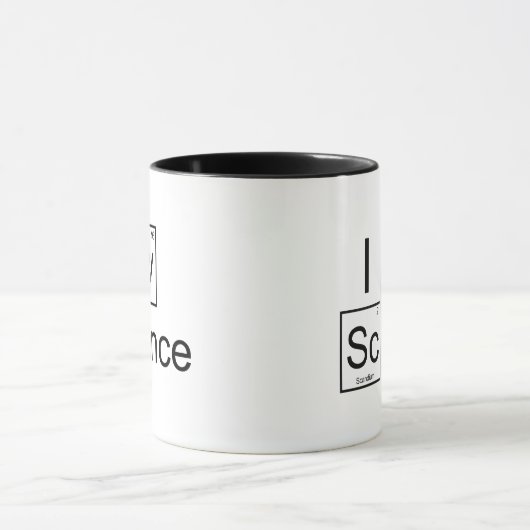 I Liebe Science Coffee Tasse (Zentrum)