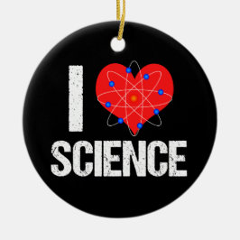 I Liebe Science Cool Atom Model Scientist Keramik Ornament