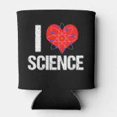 I Liebe Science Cool Scientist Atom Model Black Dosenkühler (Rückseite)