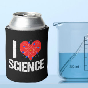 I Liebe Science Cool Scientist Atom Model Black Dosenkühler