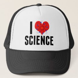 I Liebe Science Cool Scientist Atom Model Truckerkappe
