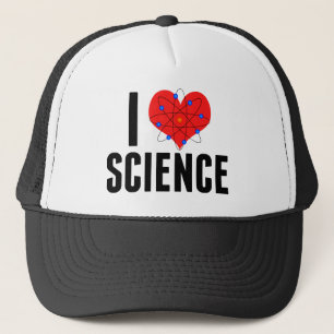 I Liebe Science Cool Scientist Atom Model Truckerkappe