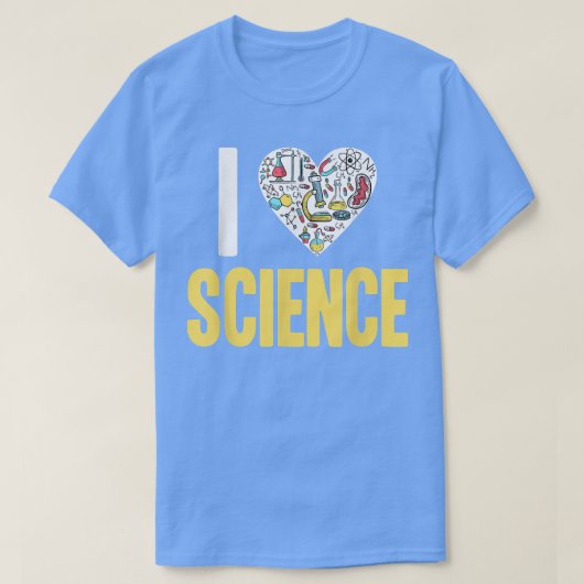 I Liebe Science Funny Science Lover Atom Student S T-Shirt (Design vorne)