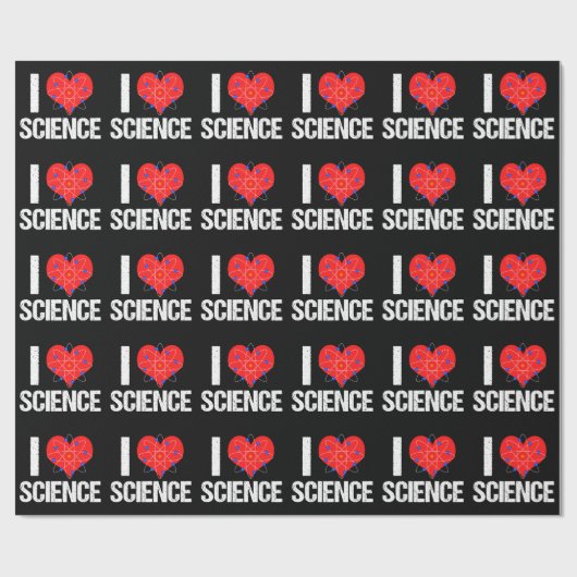 I Liebe Science Geschenkpapier (Flach)