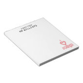 I LIEBE SCIENCE Ihr Name Notizblock (angewinkelt)