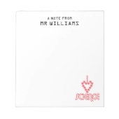 I LIEBE SCIENCE Ihr Name Notizblock (Vorderseite)