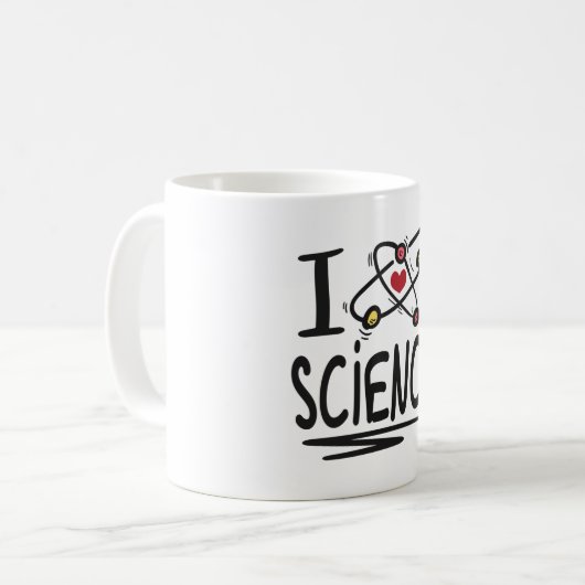 I Liebe Science Kaffeetasse (Vorderseite Links)