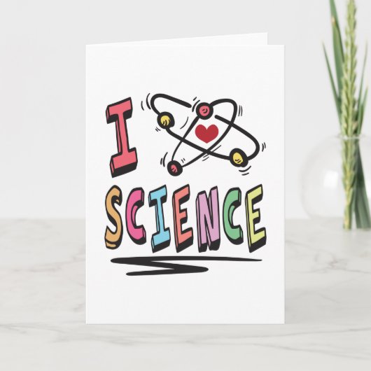 I Liebe Science Karte (Vorderseite)